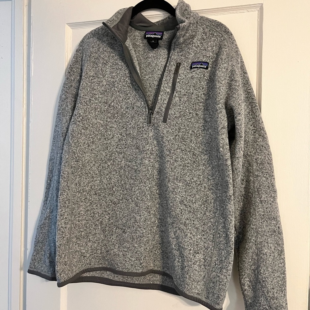 Patagonia Men's Zip-Up Sweater in Heather Gray
